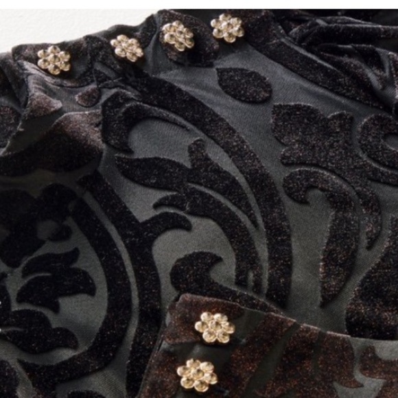 Soft Surroundings NWT Hadley Velvet Dress Burnout Brocade Party Holiday Witchy - Picture 7 of 16